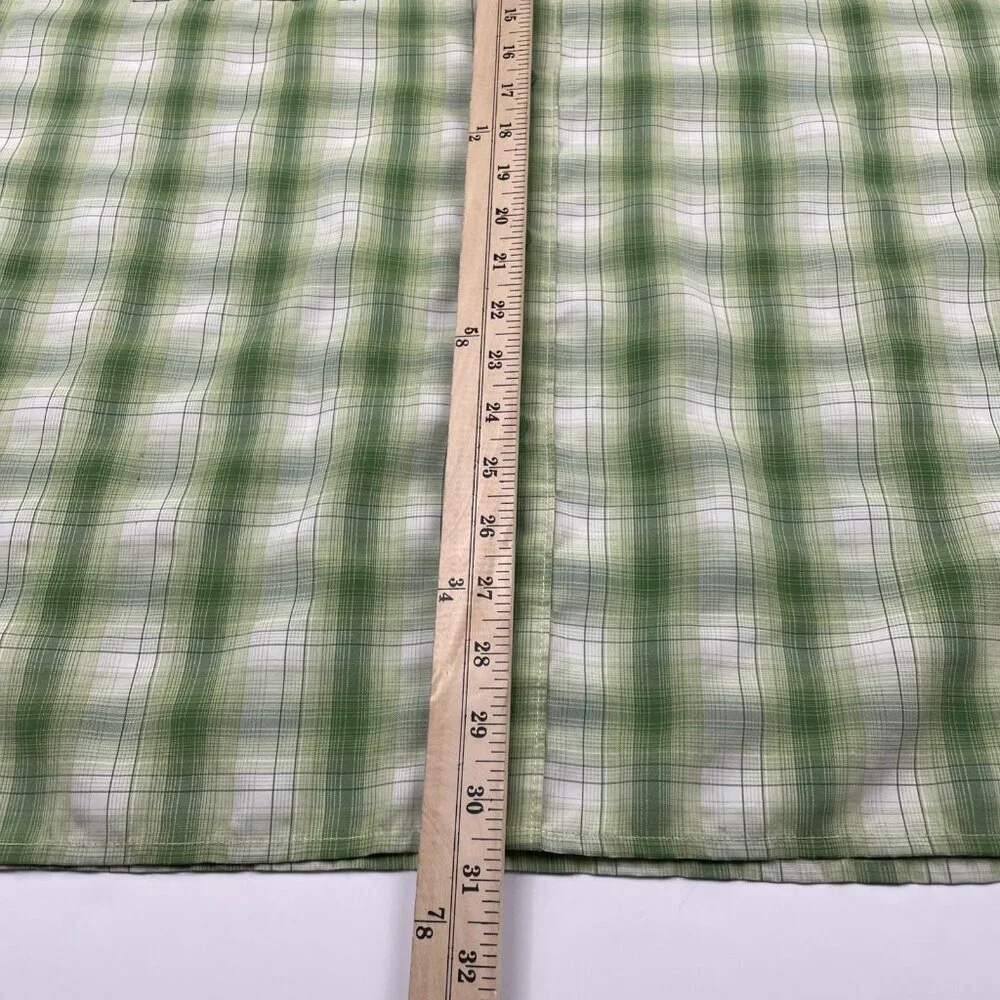 The North Face Tekwear Button Up Shirt Men’s XXL Green Plaid Short Sleeve Hike